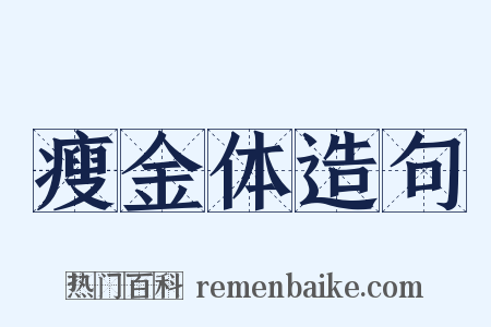 瘦金体造句是什么意思的图片